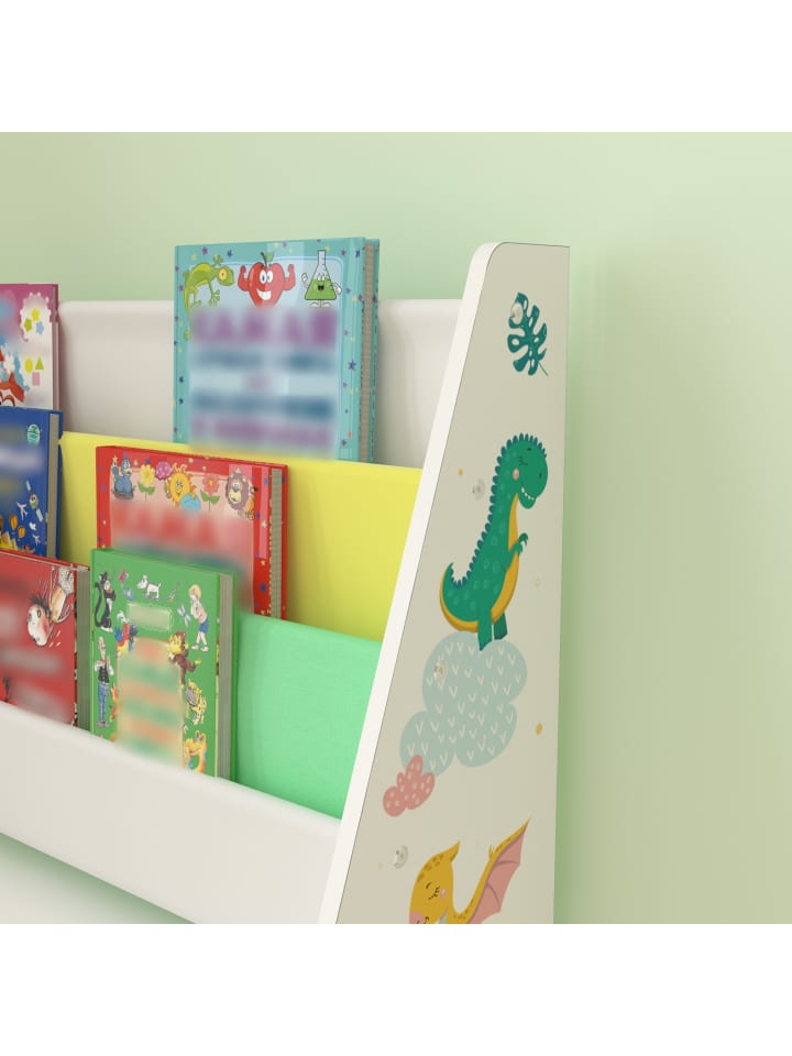 en.casa Kinderregal Neda in Gelb Grün (H)74cm (B)71cm (T)23cm günstig kaufen onesize