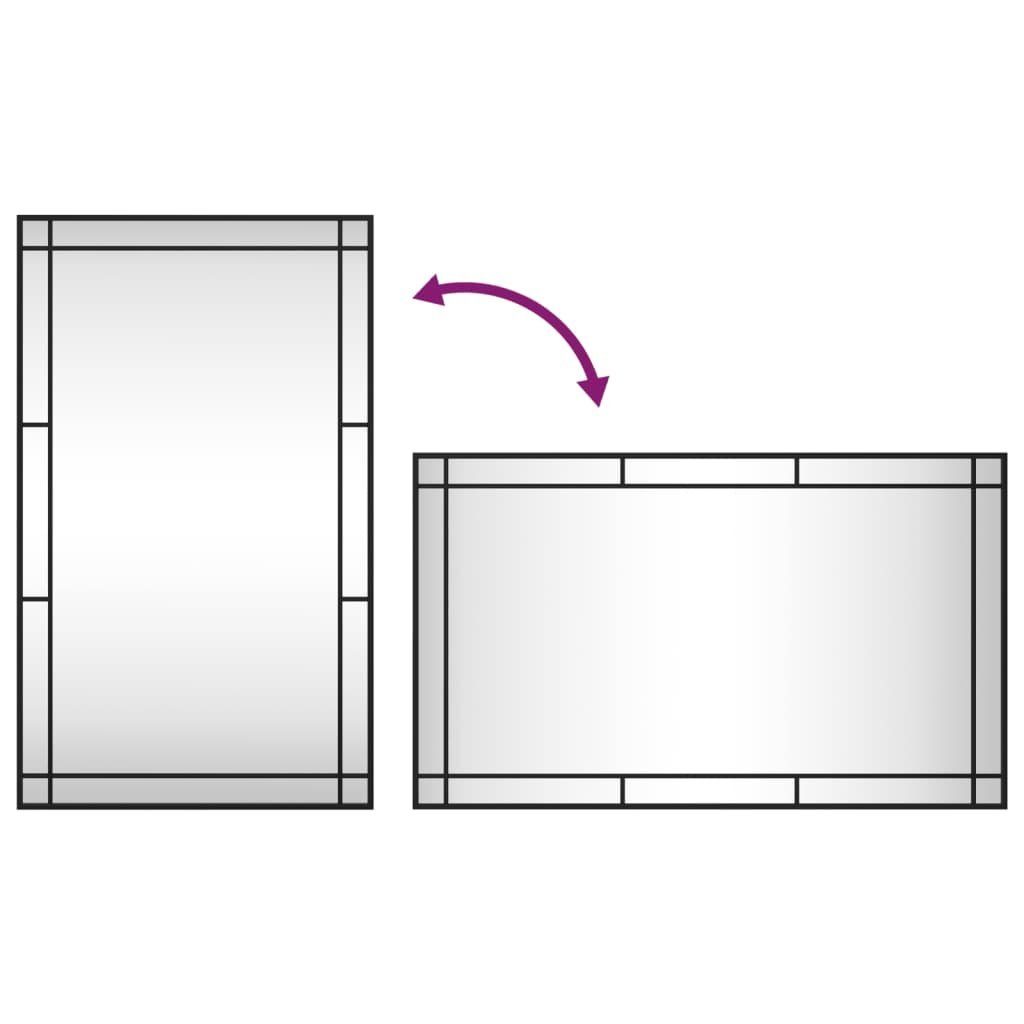vidaXL Spiegel Wandspiegel Schwarz 60x100 cm Rechteckig Eisen (1-St)
