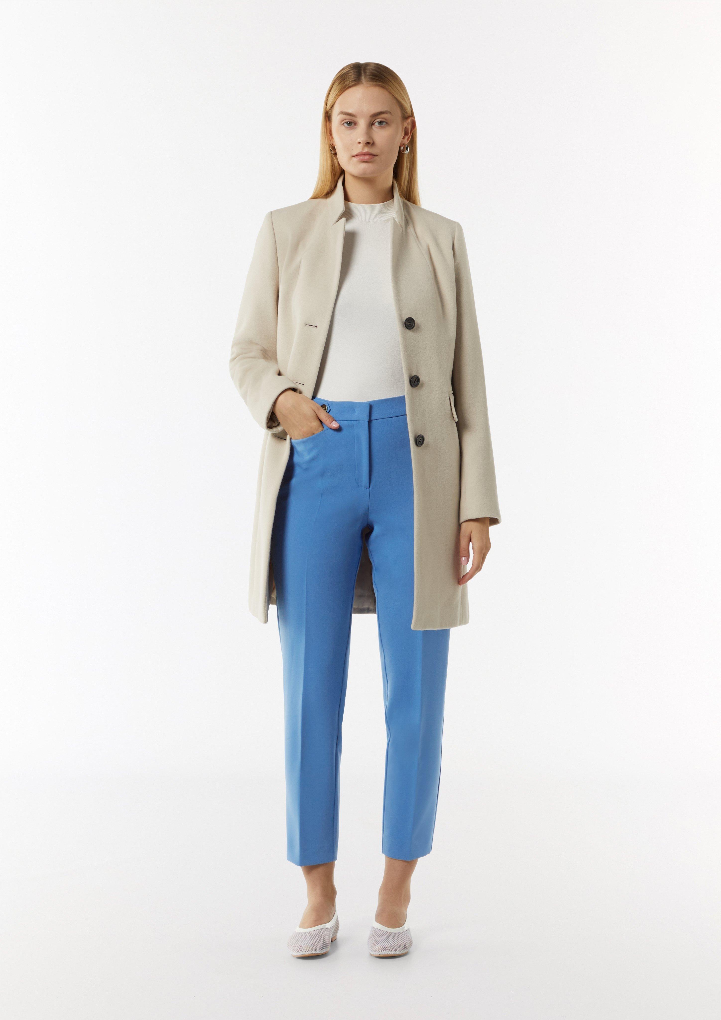 Elegante Hose mit Riegel und Knopf - blau