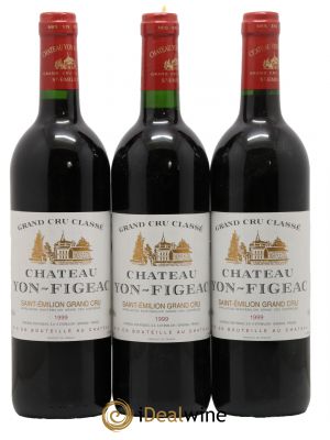 Château Yon Figeac Grand Cru Classé  1999 - Lot de 3 Bouteilles