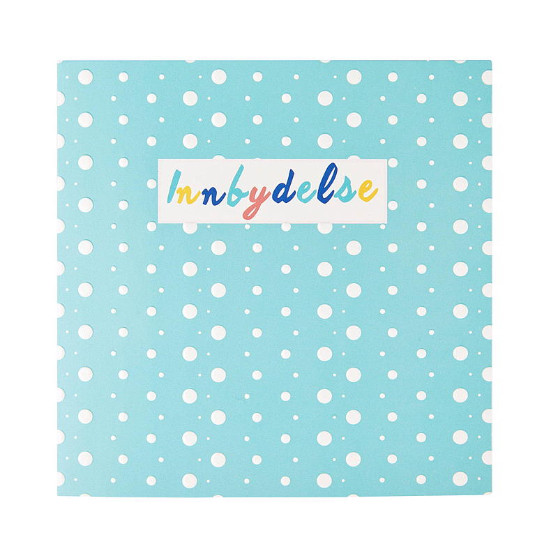 Invitasjonskort m/konvolutt 6-pk doble turkis