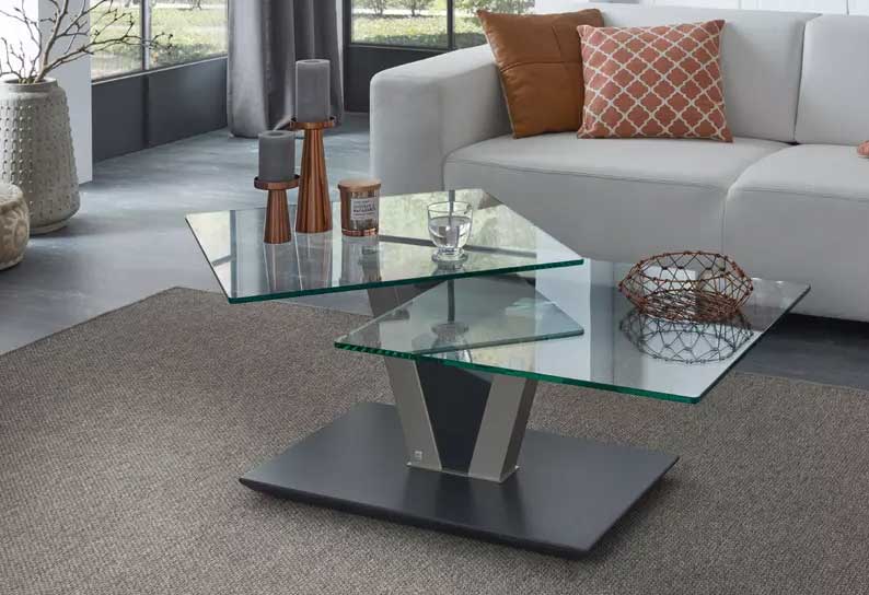 Couchtisch 1019 Glas klar 65 cm