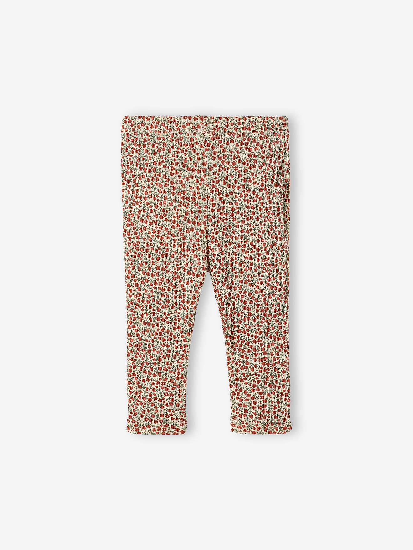 Legging bébé en maille côtelée vert sauge
