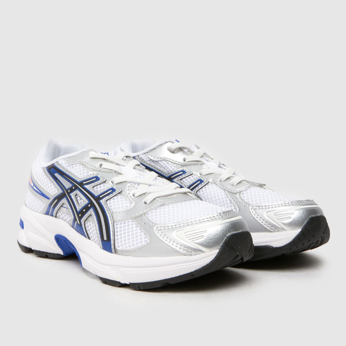 ASICS vita & flerfärgade blå gel-1130 Junior träningsskor
