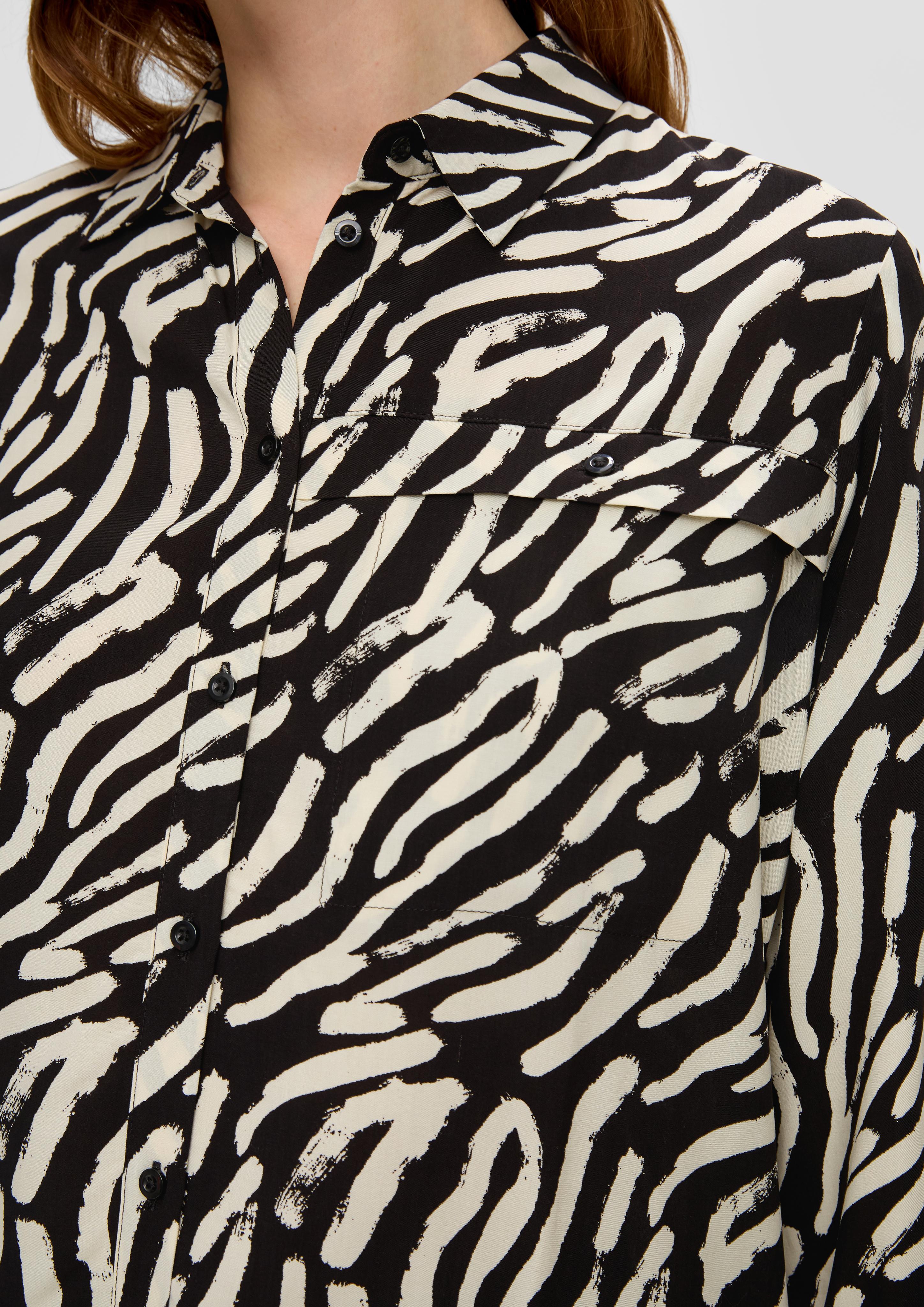 Longbluse aus reiner Viskose  2139177-99A4