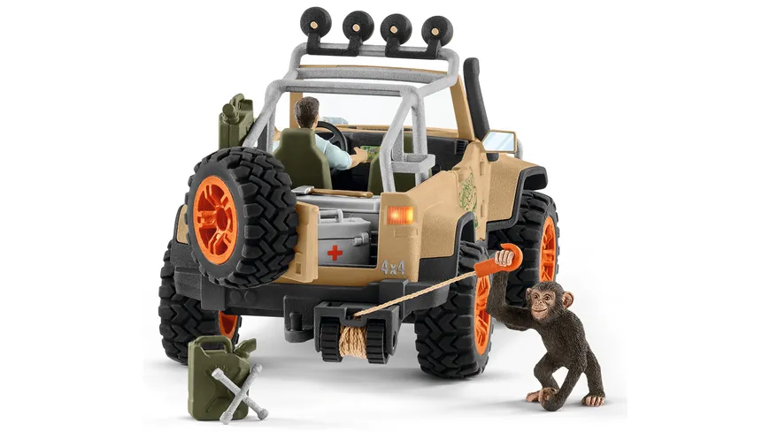 Schleich 42410 - Wild Life - Geländewagen mit Seilwinde