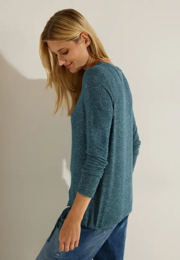 CECIL Cosy Melange Langarmshirt