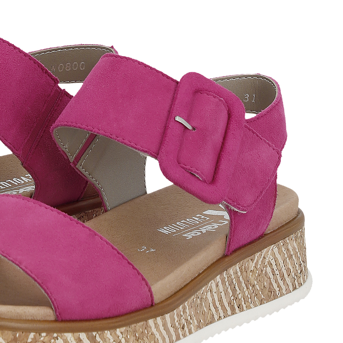 Rieker EVOLUTION W0800 Keilsandale pink