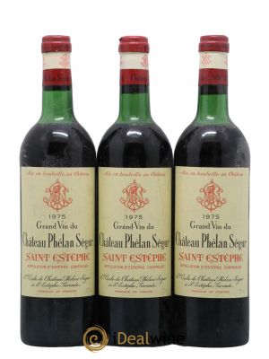 Château Phélan Ségur  1975 - Lot de 3 Bouteilles