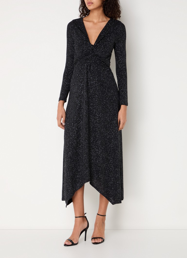 Rochie midi Brady de la ba&sh, decorată cu cristale.