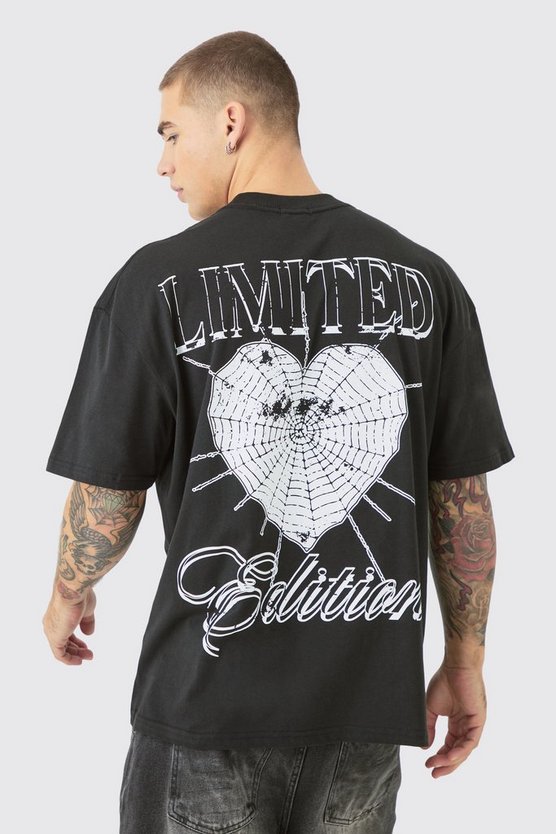 Oversize T-Shirt mit Herz-Print