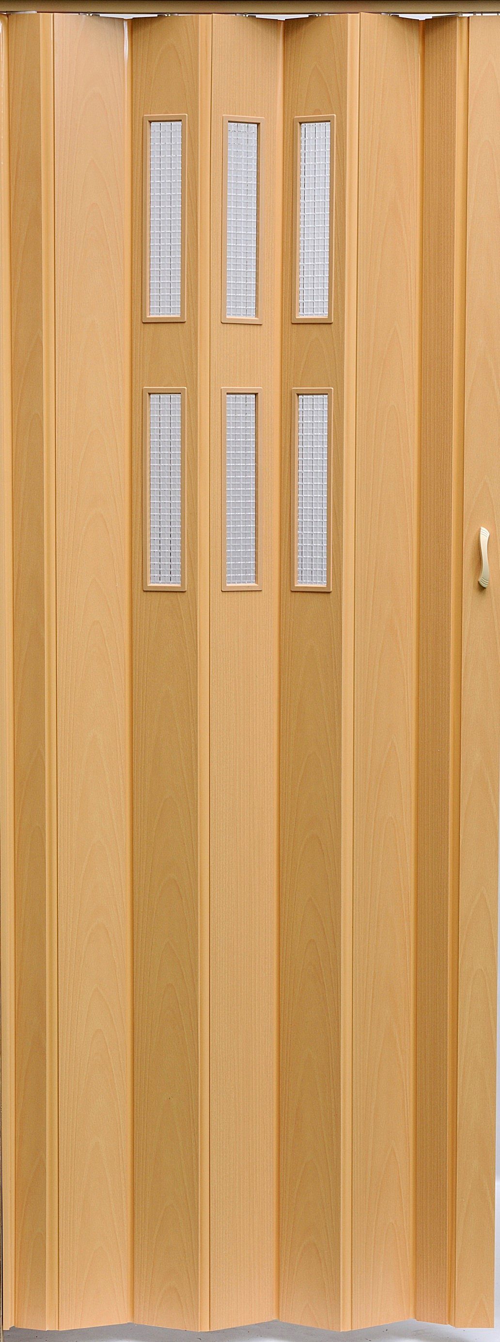 Vivaldi Falttür Schiebetür Farbe buche Fenster H. 202 cm Türbreite bis 84 cm pgl043