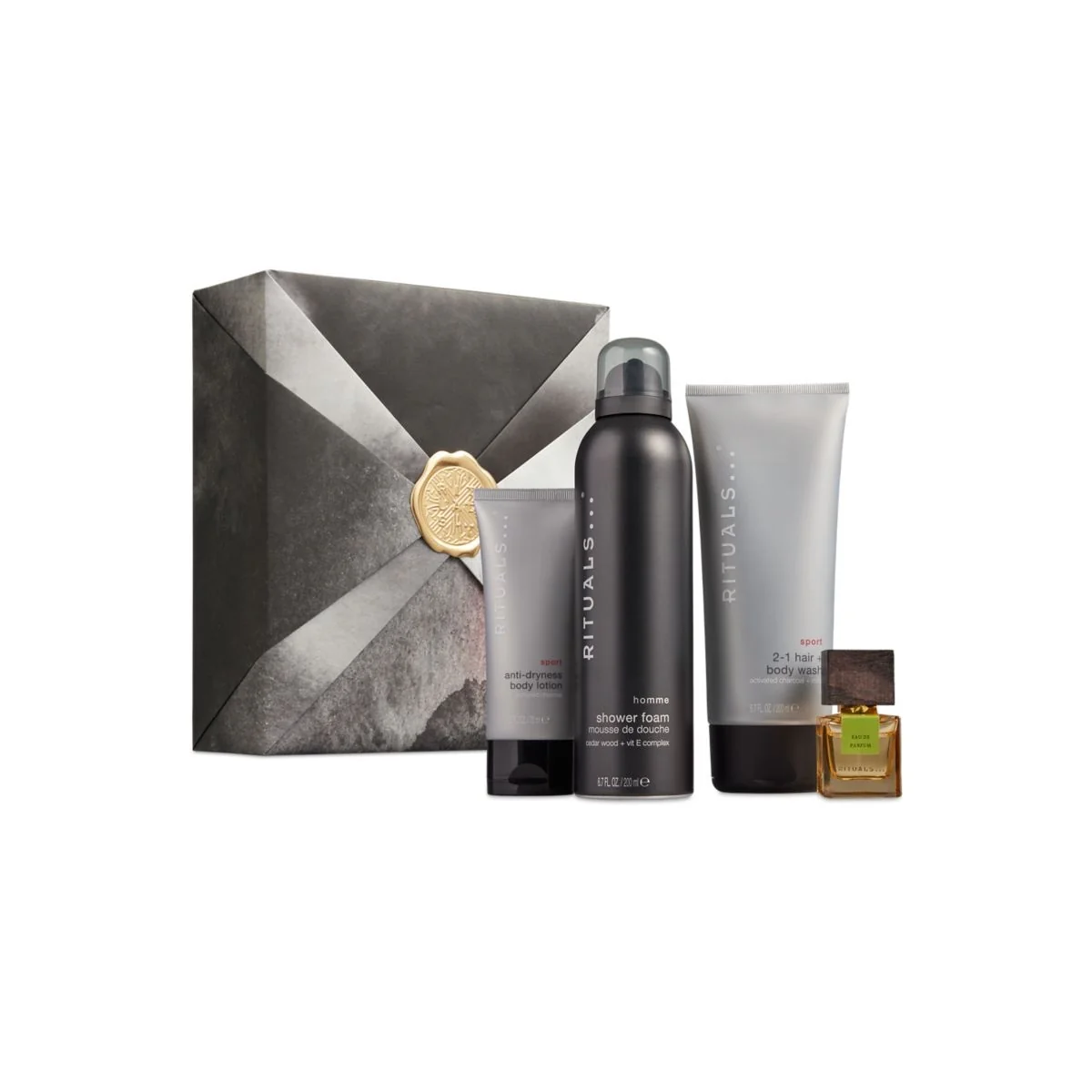 Homme Bade- og Kroppsgavesett for Menn Medium - Homme & Sport-kolleksjonen - Body Box