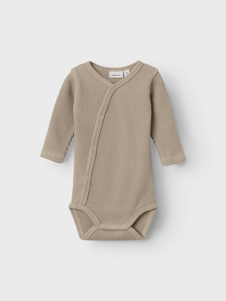 name it Baby Wickelbody NBNWAFFE LS WRAP BODY in pure cashmere günstig kaufen