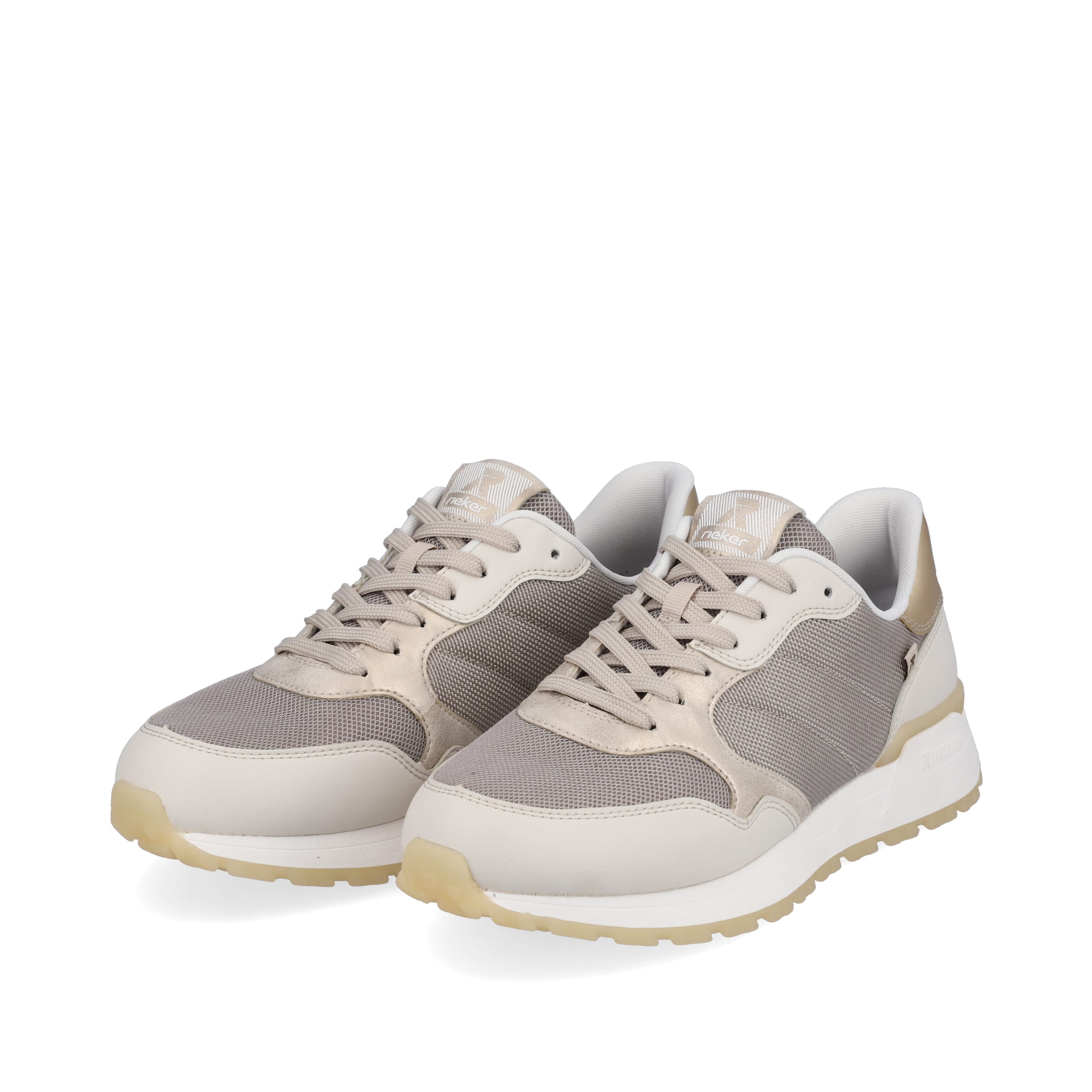 Rieker Damen Sneaker Low clay-beige rock-grey