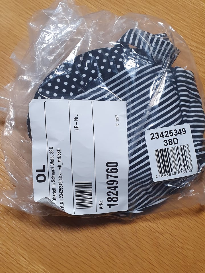 S. Oliver Bikini-Oberteil in Schwarz/ Weiß günstig kaufen 38D