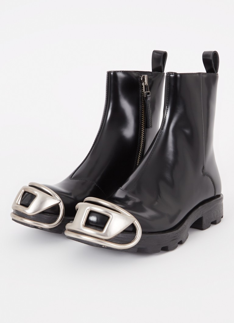 Diesel D-Hammer leather boot with logo