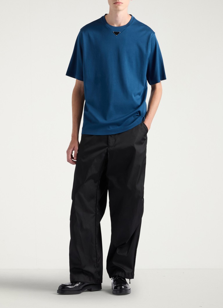 Tricou lejer cu logo-ul Prada