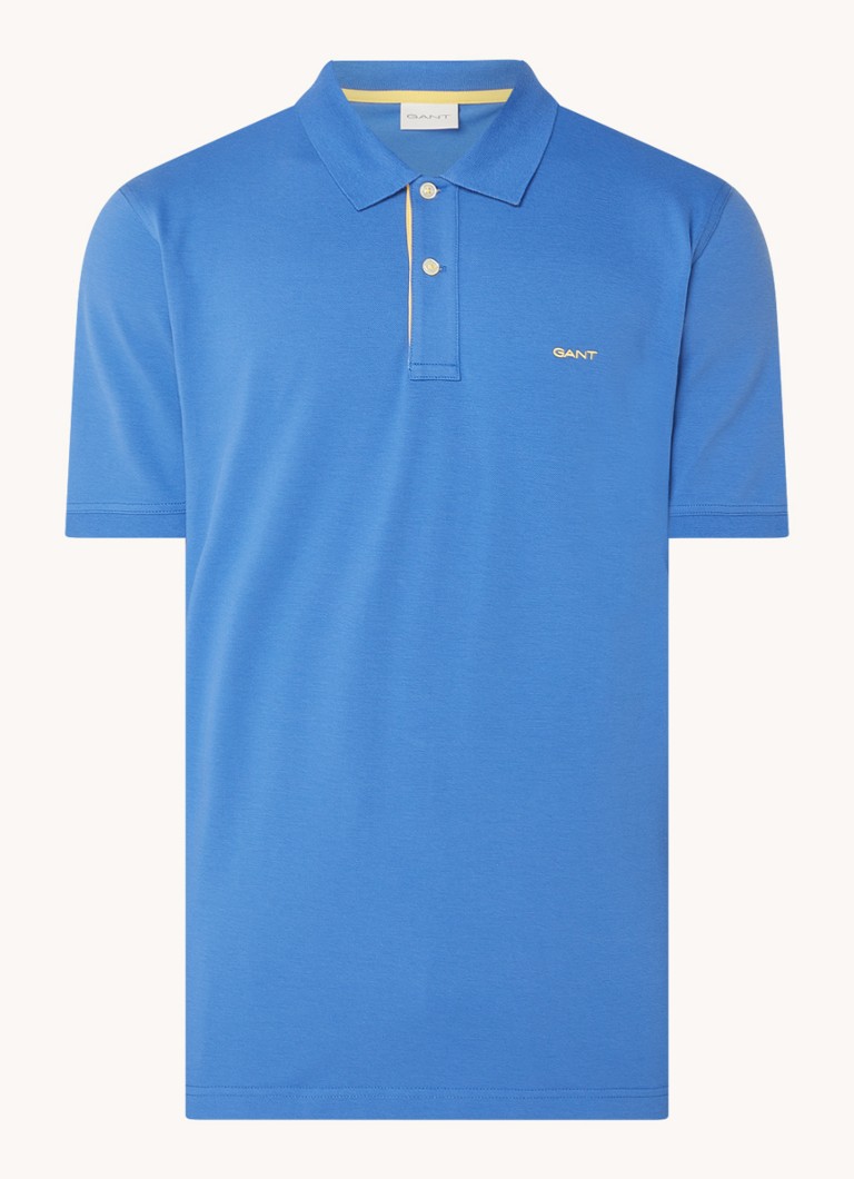 Polo Gant a vestibilità classica in piqué di cotone con logo ricamato