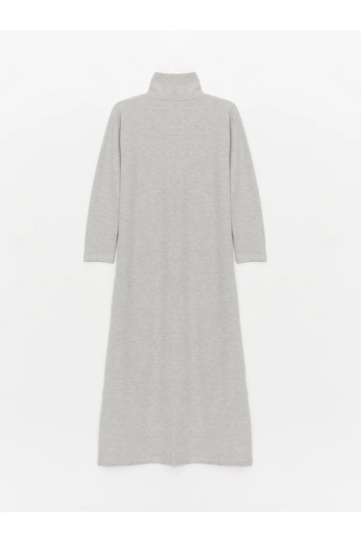 LC Waikiki  Gerades, langärmliges Damenkleid mit hohem Kragen