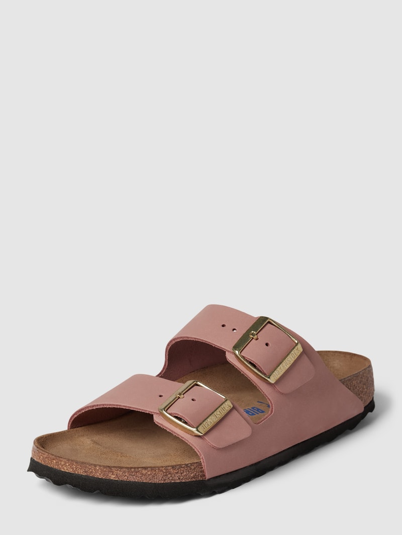 Sandalen mit Dornschließe Modell 'Arizona' in altrosa