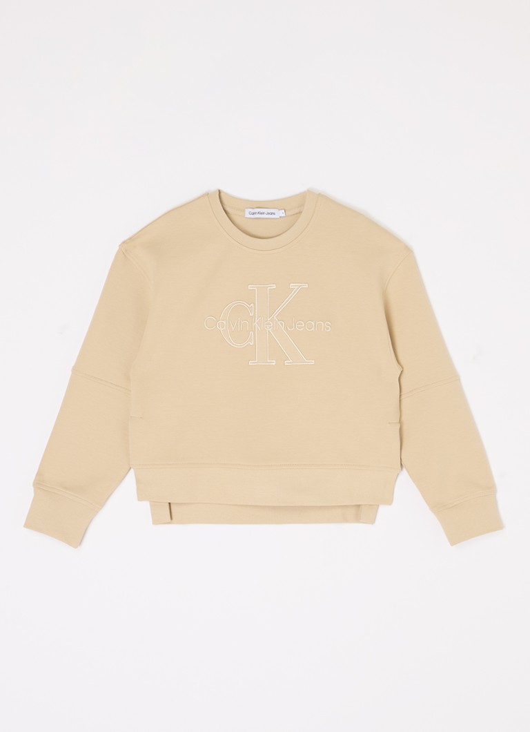 Pulover Calvin Klein cu logo brodat