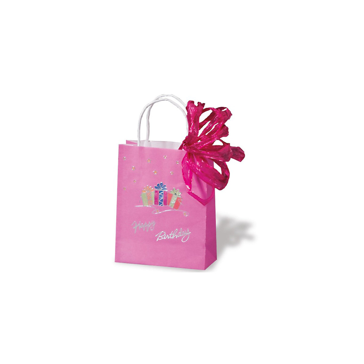 Papier-Geschenktüten 18 x 21 cm, 7 Stück farbig sortiert