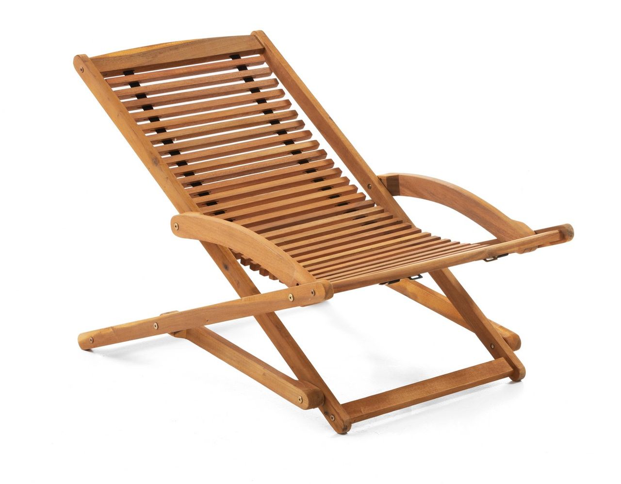 Solax Sunshine Holzliege mit Fußablage aus Akazienholz Sonnenliege Schwungliege
