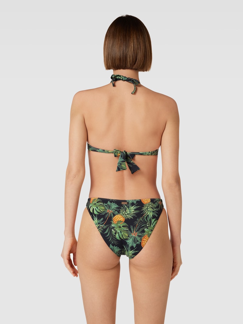 Bikini-Oberteil mit Allover-Print Modell 'EYRO' in schwarz