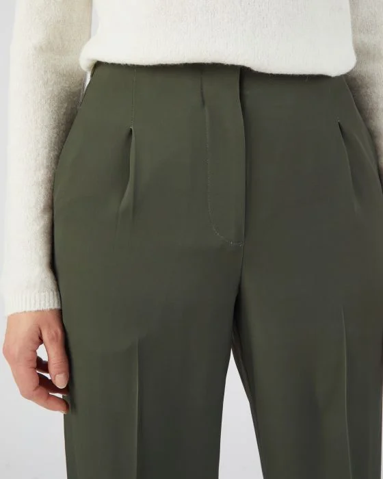Pantalon fluide plis piqués