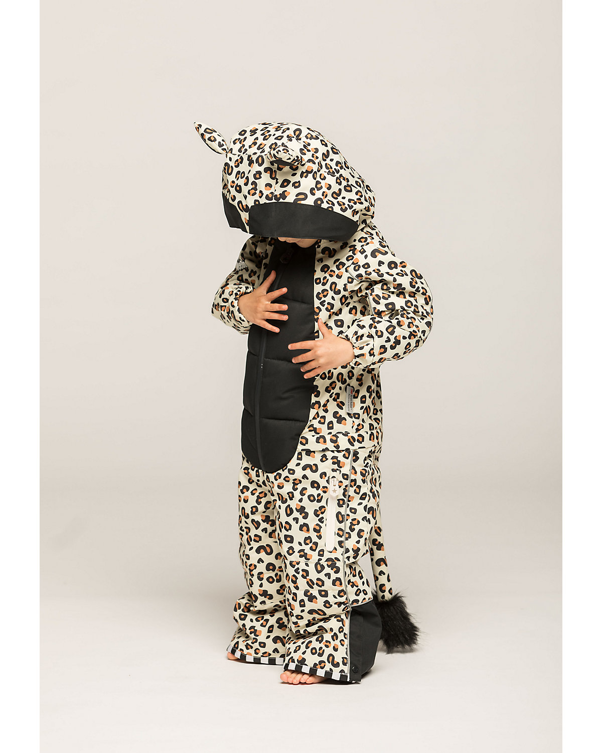 CHEETADO Leopard Black Schneeanzüge