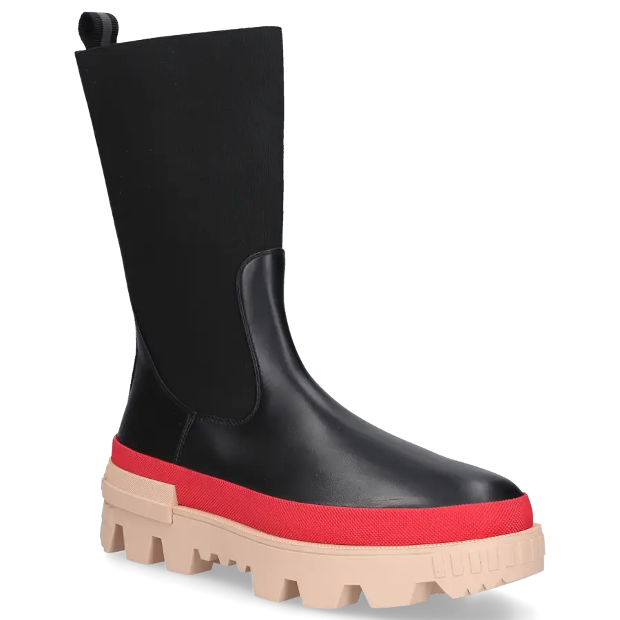 Moncler - Chelsea Boots CHELSEA HIGH Kalbsleder - schwarz