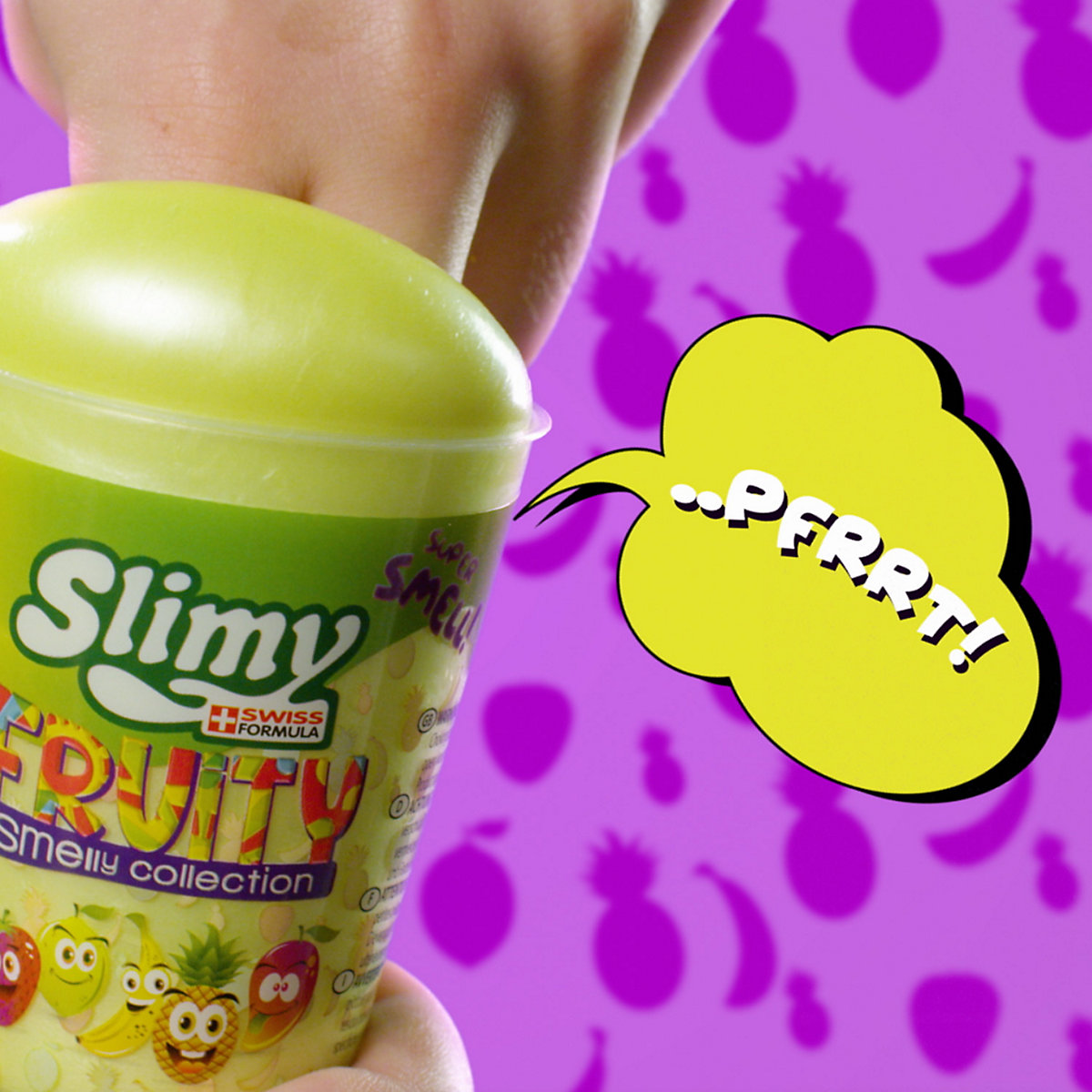 SLIMY® Fruity Original 80g Spielmasse im Becher - fruchtig duftender Schleim Spielspaß für Kinder