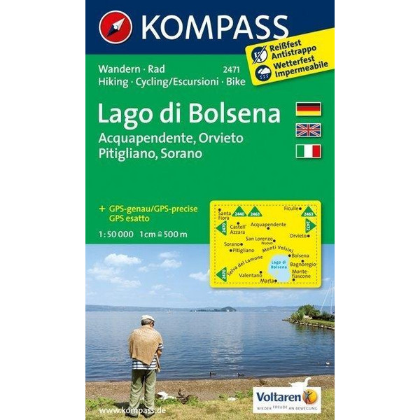 Lago di Bolsena (Acquapendente - Orvieto - Pitigliano - Sorano) 1 : 50 000 - Wanderkarte