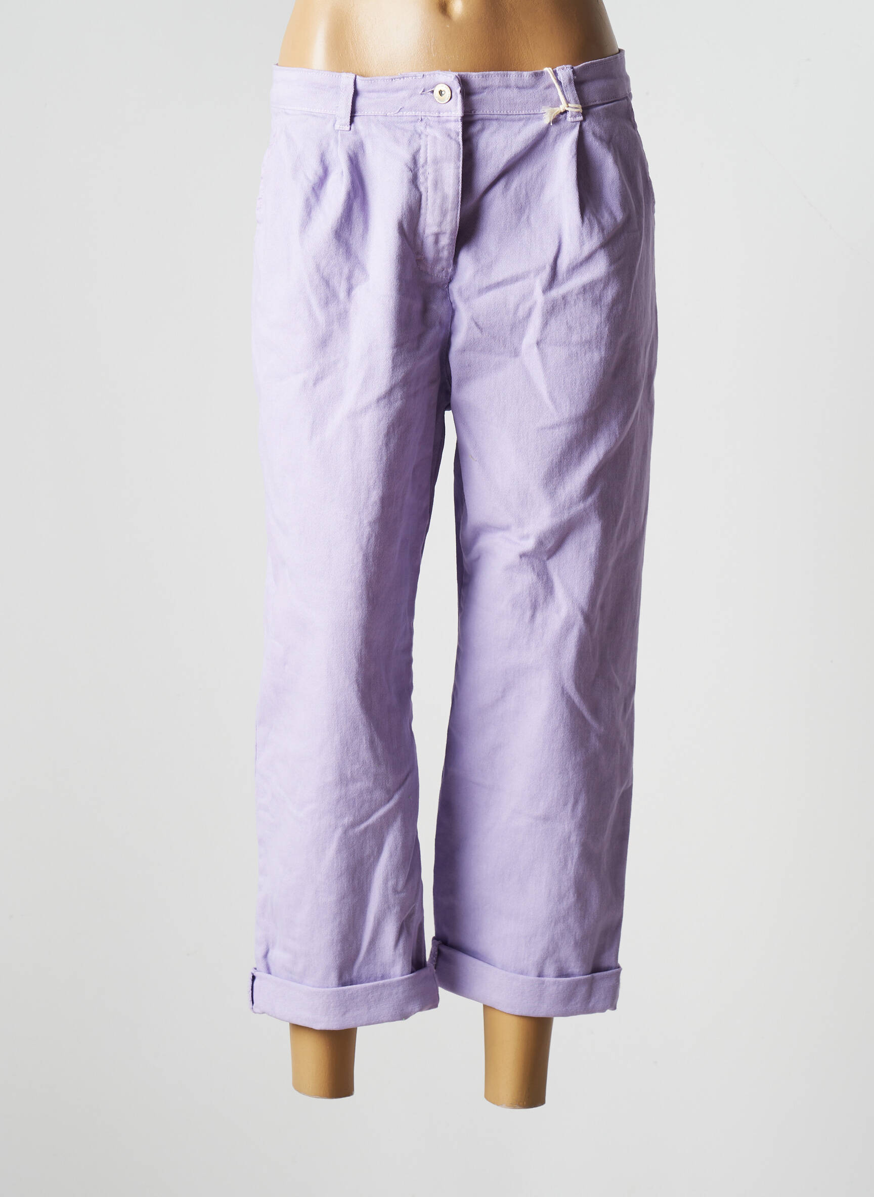 Wiya Jeans Coupe Large Femme couleur violet
