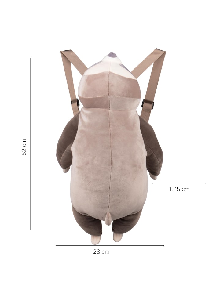 UNUS Kuscheltier Kinderrucksack Faultier in Grau günstig kaufen onesize