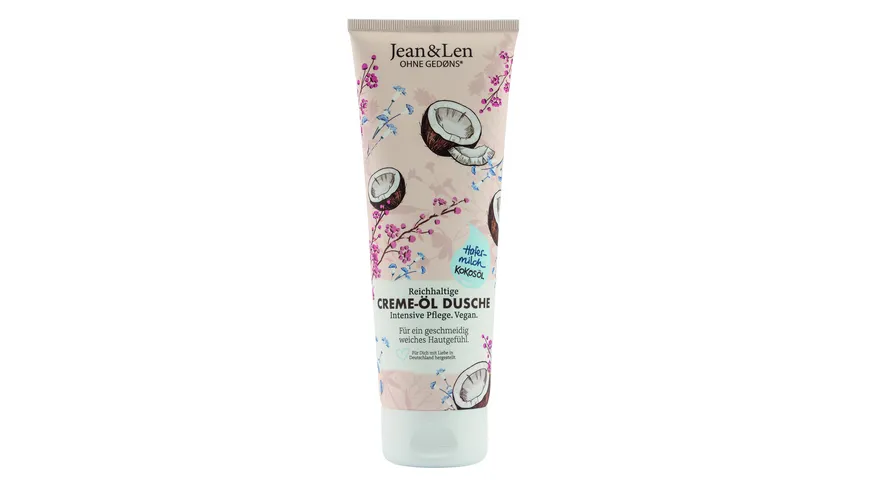 Jean&Len Philosophie Creme-Öl Dusche Intensive Bio-Hafermilch & Kokosöl 250 ml