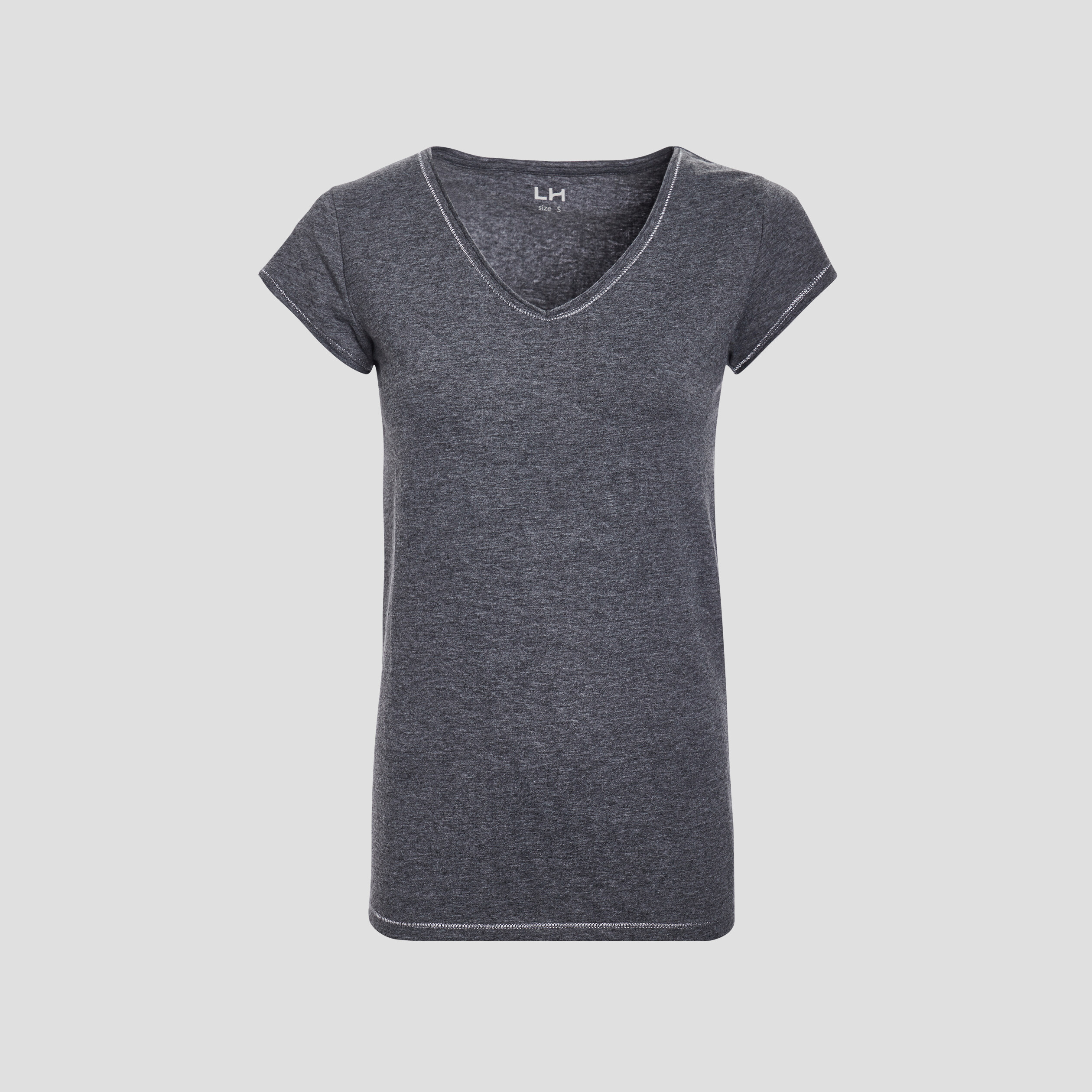 T-shirt manches courtes gris foncé femme | La Halle