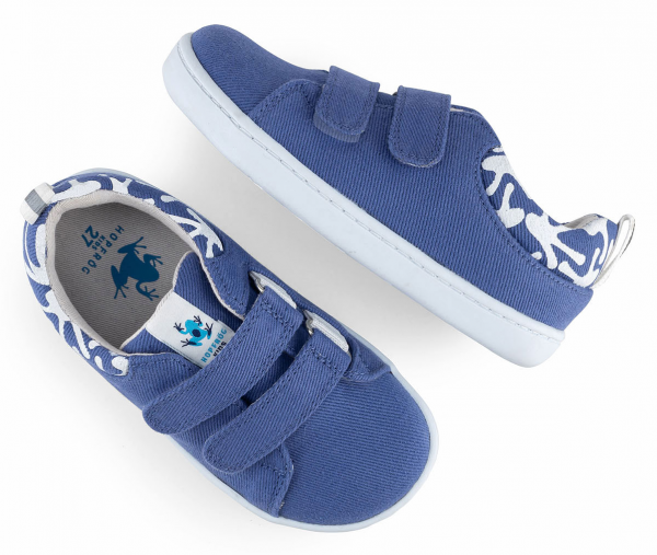 HopFrög ~ Smart Walker Canvas Sneaker ~ Eco Blue/Violet