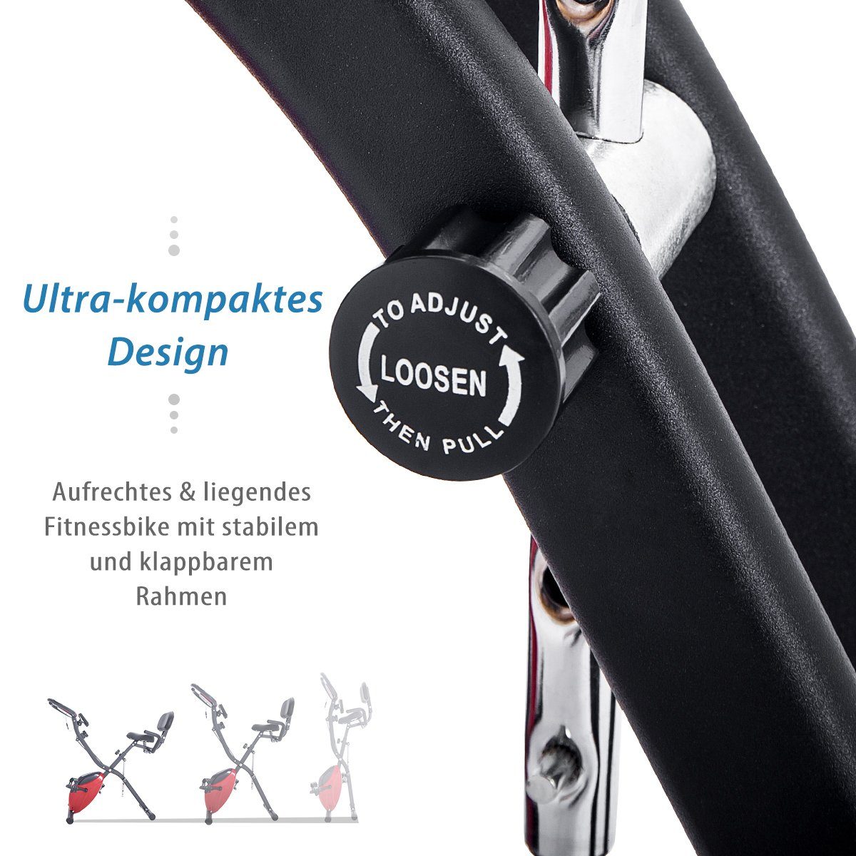 GLIESE Heimtrainer Fahrrad Fitness