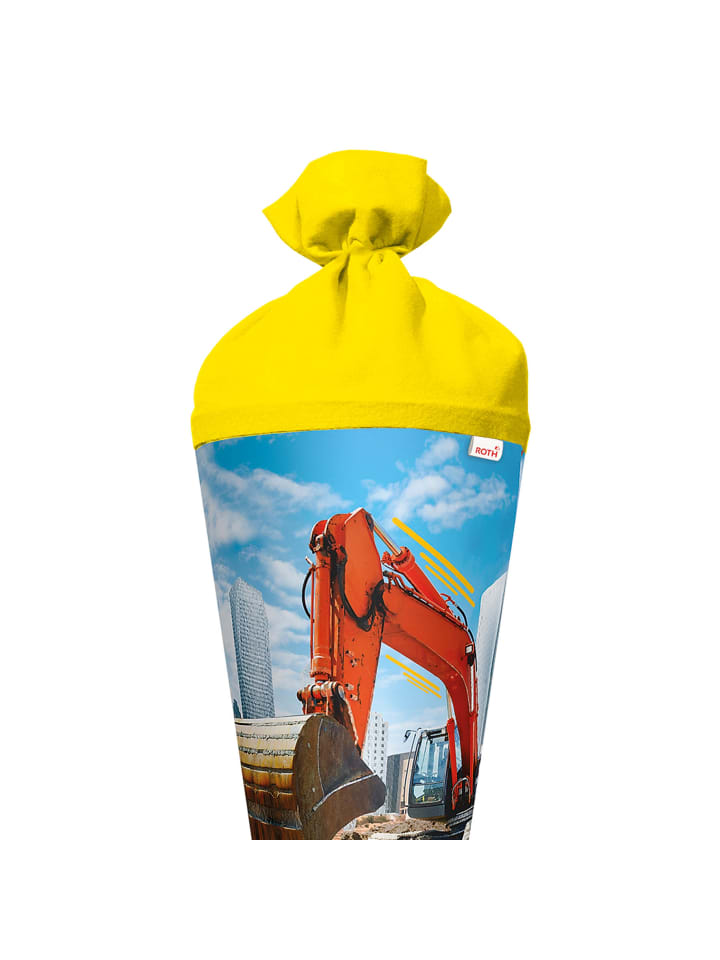 ROTH Schultüte groß Achtung Bagger 70 cm,Glanzfolie in Bunt günstig kaufen onesize