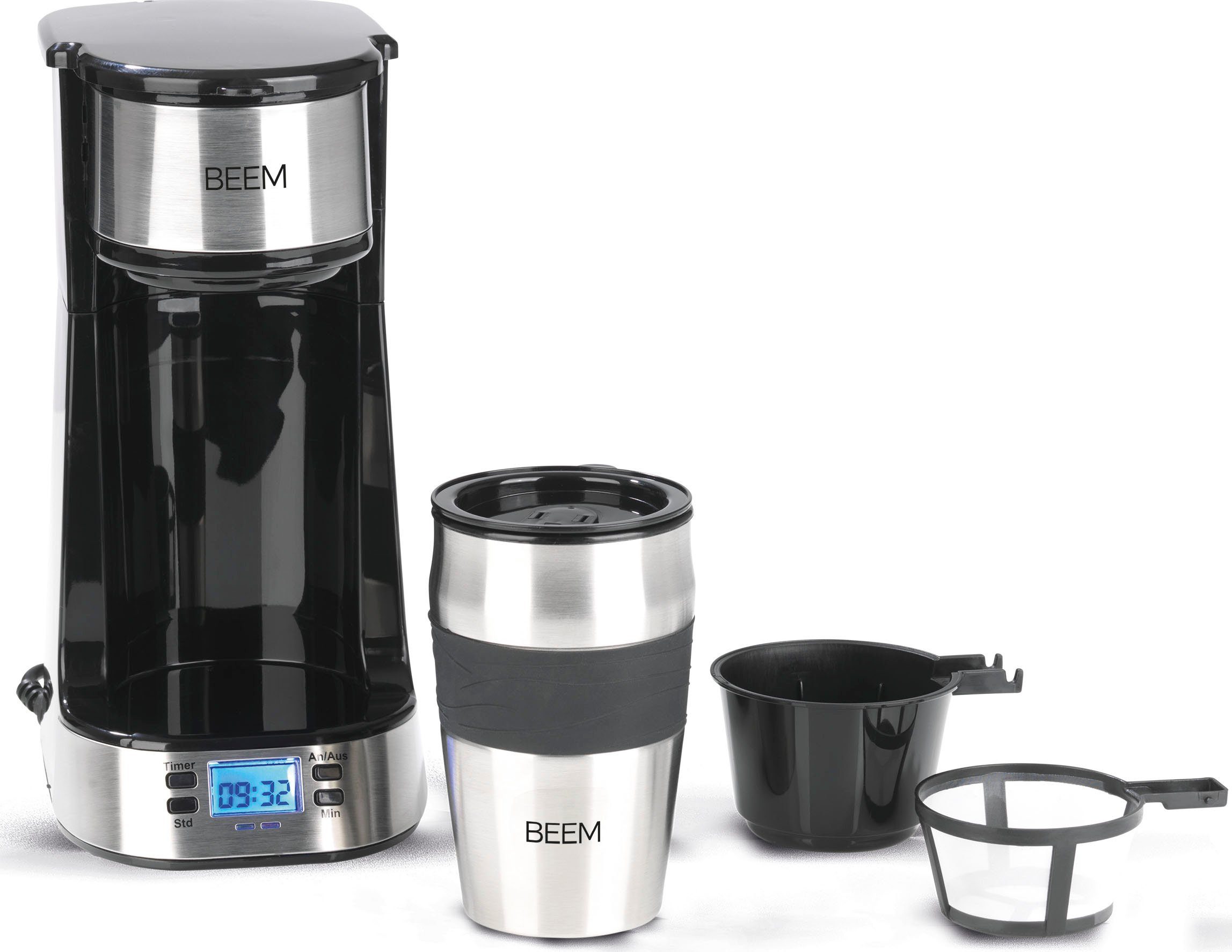 BEEM Filterkaffeemaschine Thermo 2 Go Single, Permanentfilter