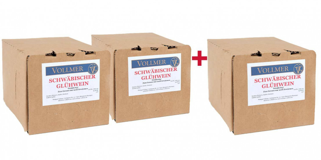 2+1 Paket Roter Glühwein 3L 