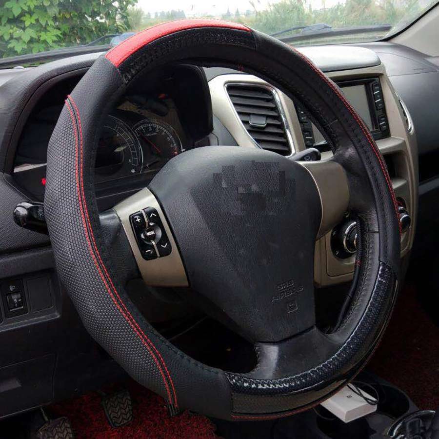 Norauto Lenkradhülle Classic Sport Red aus PVC, in Rot/Schwarz, 1 Stück - ATU