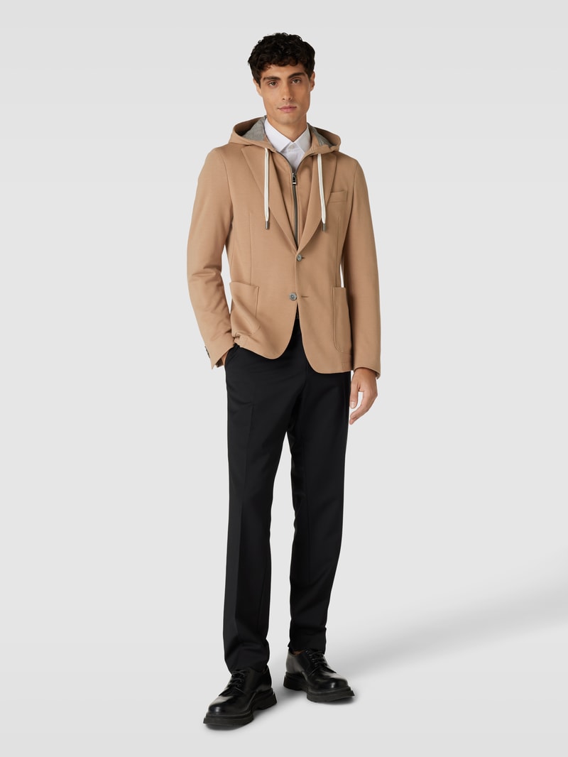 Sakko mit eingenähter Sweatjacke in beige