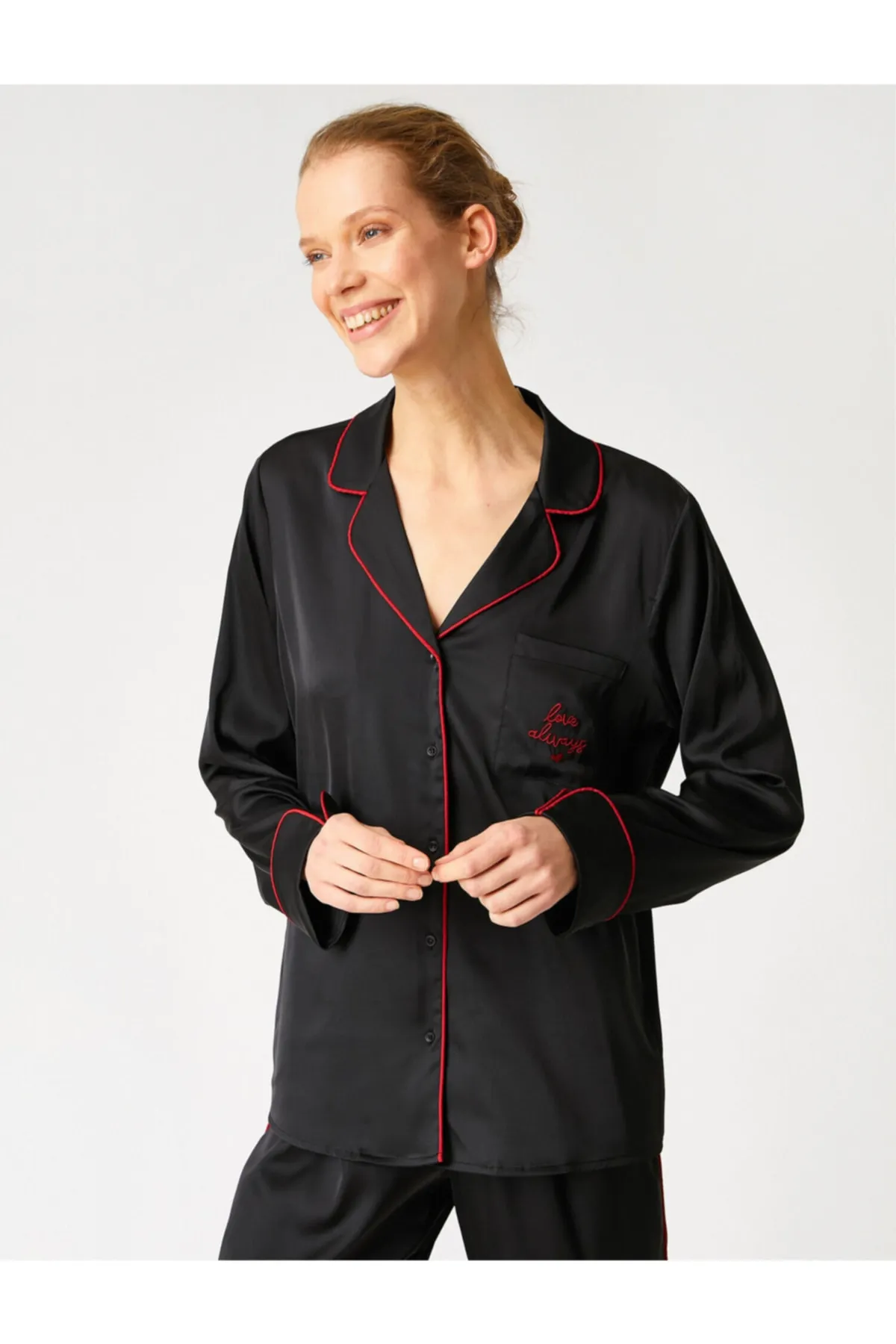 Koton  Pyjamaoberteil mit V-Ausschnitt