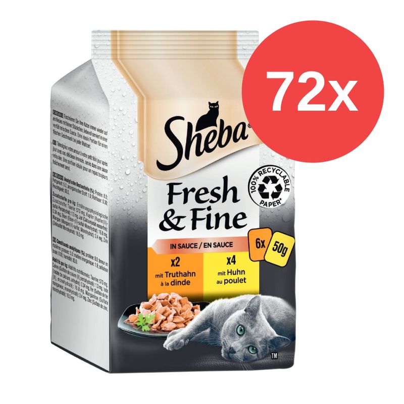 Sparpaket Sheba Fresh & Fine 72 x 50 g zu TOP-Preisen | bitiba %