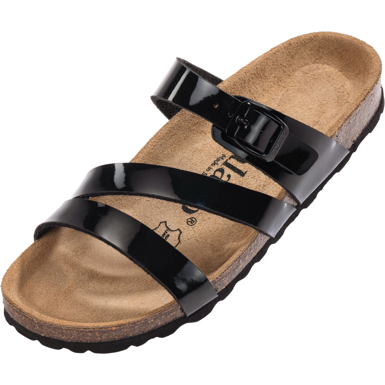 Palado Ikaria Lack, Pantoletten, Damen, Schwarz