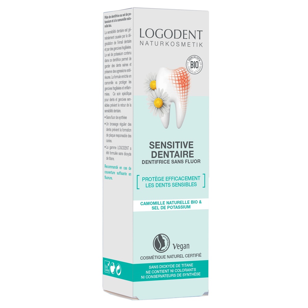 logona Pâte dentifrice Sensibilité Dentaire sans fluor 75ml Dentifrices
