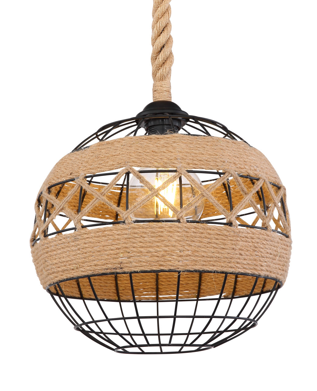 Globo Lighting - ULLEU - Hängeleuchte Metall schwarz, 1x E27